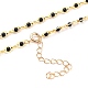 Messing handgefertigte Perlenkette Armbänder & Halsketten Schmuck-Sets SJEW-JS01139-5