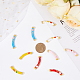 Dicosmetic 8pcs 4 colores paquete chapado aleación esmalte perlas ENAM-DC0001-33-4