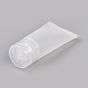 マットプラスチック詰め替え式化粧品ボトル  フリップキャップ付き  透明  85x47x29mm  容量：30ml（1.01液量オンス） X1-MRMJ-WH0024-01B-2