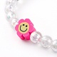 Perles acryliques transparentes bracelets extensibles pour enfants BJEW-JB06324-03-7
