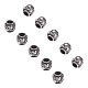 UNICRAFTALE 10pcs 9.5mm Barrel with Skull Beads Stainless Steel Beads 4.5mm Hole Skull Loose Beads Spacer Beads Antique Silver Halloween Beads for Jewelry Making DIY Bracelet Necklace STAS-UN0007-57AS-1