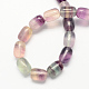 Barrel Shaped Gemstone Natural Purple Fluorite Stone Beads Strands G-S114-17-2