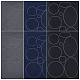 Craspire 6 foglio 3 rettangolo stile con applique in nylon autoadesivo con motivo rotondo e ovale PATC-CP0001-01-1