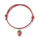 Fruit Alloy Enamel Charm Bracelets BJEW-JB09951-3