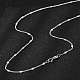 925 овальное витое ожерелье из стерлингового серебра NJEW-H056-01C-P-2