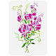FINGERINSPIRE Sweet Pea Bundle Painting Stencil 8.3x11.7inch Large Sweetpea Bouquet Stencil Sweetpea Tied Bunch Stencil Plant Crafts Stencil for Painting on Wood Wall Furniture DIY Home Decoration DIY-WH0396-555-1