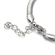 304 Stainless Steel Flat Snake Chain Bracelets BJEW-O186-06B-P-2