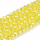 Electroplate Glass Beads Strands X-EGLA-A034-T6mm-B21-1