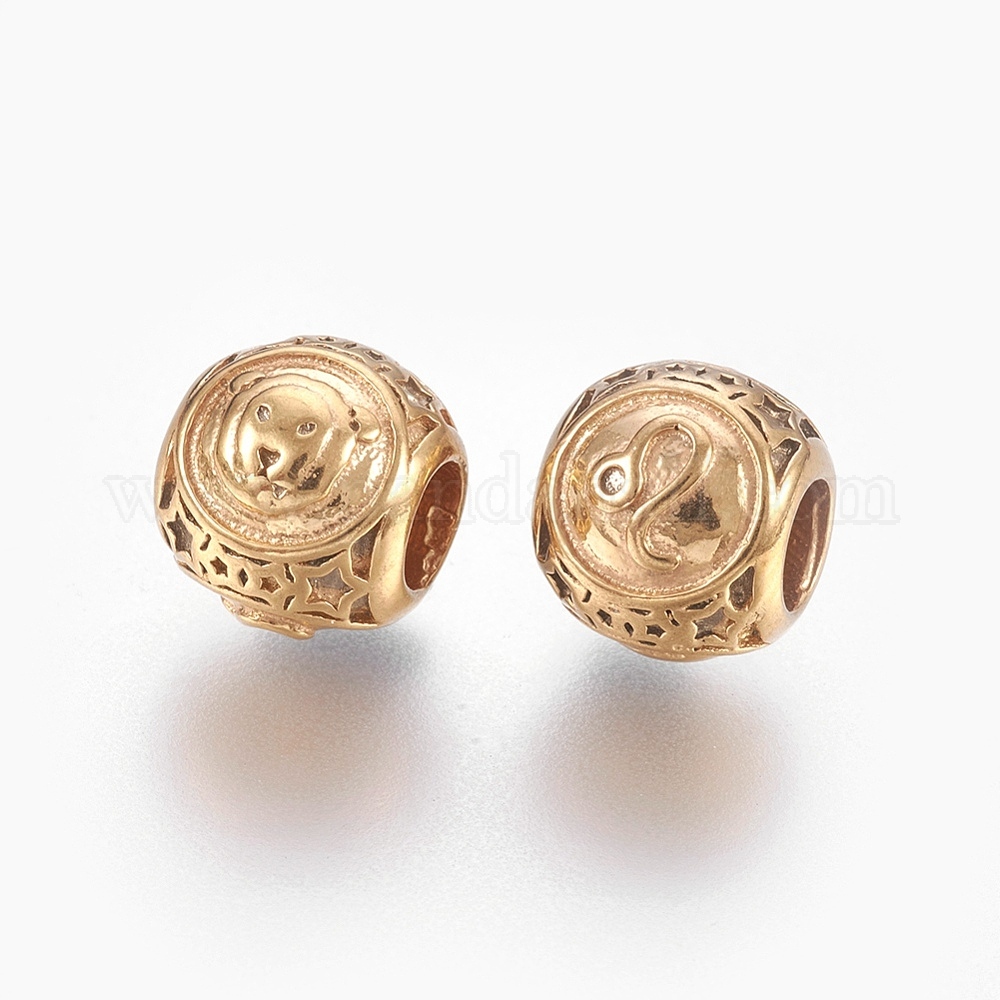 18 Perles Européennes Acier Inoxydable 10x10~10,5 Mm - Strass Et Réglages