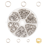 Anneaux Ouverts En Acier Inoxydable Plaqué Or 18k - Lot De 280 Pièces (4 Tailles) Pour Création De Bijoux DIY