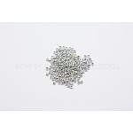 12/0 galvanisieren Glasperlen, Rundloch Rocaillen, Platin beschichtet, 2x2 mm, Bohrung: 0.5 mm