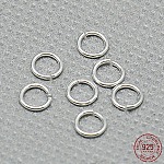 925 Sterling Silver Open Jump Rings, Round Rings, Silver, 5x0.8mm, Hole: 3.5mm