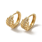 Серьги-кольца из латуни с микропаве из кубического циркония EJEW-L271-05KCG-06