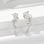 Серьги-гвоздики из циркония EJEW-M077-11P