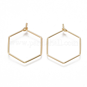 Латунные крючки для сережек KK-T038-424A-G