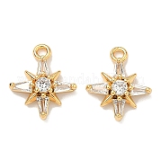 Подвески в виде звезд из латуни с микропаве из кубического циркония KK-A281-13B-G