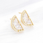 Серьги-гвоздики из циркония EJEW-Q015-15G