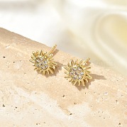 Серьги-гвоздики из циркония EJEW-R016-26G-08