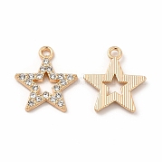 Подвески со стразами из экологически чистого сплава FIND-A025-20G-01