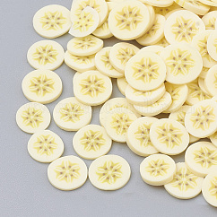 Cabujones de arcilla polimérica hechos a mano, láminas de arcilla polimérica para decoración de uñas, Decoración con resina y creación de joyas DIY, fruta, plátano, gasa de limón, 3.5~9x3.5~8x0.1~3mm
