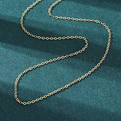 Colliers de chaîne en laiton, avec chaîne d'extrémité en laiton, Plaqué longue durée, sans cadmium et sans plomb, véritable 18k plaqué or, 16.3 pouce (41.3 cm)