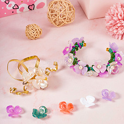 60шт 10 цвета непрозрачных акриловых колпачков для бусин&nbsp;OACR-TA0002-61