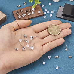40шт 5 размера кристалл горный хрусталь крошечные серьги-гвоздики звезды EJEW-TA0001-13