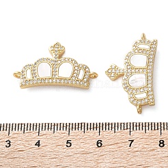 Подвески-короны с микропаве из латуни и кубическим цирконием&nbsp;KK-U070-05G