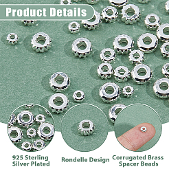 120шт 3 стиля латунные бусины&nbsp;KK-HS0015-40