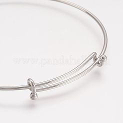 Fabricación de brazaletes expandibles de acero inoxidable 304 resistentes al deslustre&nbsp;X-BJEW-F243-01P