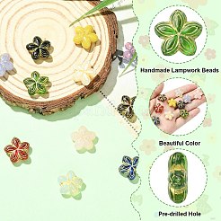 10шт 10 цвета бусины лэмпворк ручной работы&nbsp;LAMP-CJ0002-84