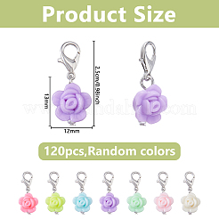 120 pendentif décoratif en forme de fleur en acrylique&nbsp;HJEW-DC00139