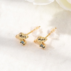 Латунь серьги EJEW-C158-11B-G