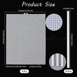 4 лист прямоугольный пластиковый сетчатый холст листы&nbsp;DIY-CP0012-72A