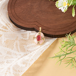 1 pendentif médaillon en laiton émaillé&nbsp;FIND-TA0010-71B