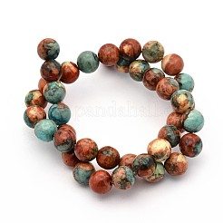 Белый нефрит нити круглый шарик синтетического океана&nbsp;X-G-M165-4mm-04