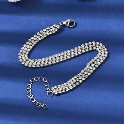 Mehrreihige Armbänder aus 304er Edelstahl mit Strassen für Damen&nbsp;BJEW-P376-01P-03