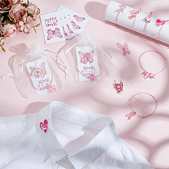 Комплект из 48 браслета из полиэстера и эмалированного сплава и брошей из сплава&nbsp;SJEW-PH00004