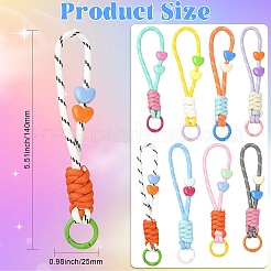 8 stücke 8 arten bunte herz-förmigen polyester knoten anhänger dekorationen&nbsp;ST-CJ0028-14