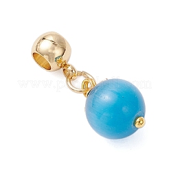 Круглые европейские подвески-шармы «кошачий глаз» PALLOY-JF04332