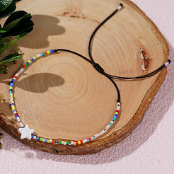 Браслеты из плетеных бусин из богемского стекла&nbsp;AQ8713