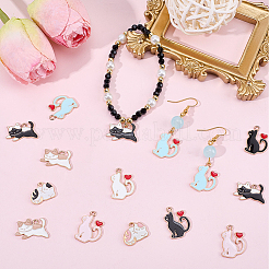 80pcs 8 styles de pendentifs en émail en alliage&nbsp;ENAM-BM0001-42