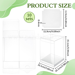 Складные подарочные коробки для хранения из ПВХ&nbsp;CON-WH0110-57D