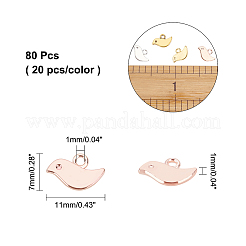80 шт. 4 цвета подвески из сплава в тибетском стиле&nbsp;TIBEP-AR0001-07