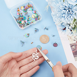 40 шт. 5 шт. фурнитура для сережек-гвоздиков из нержавеющей стали 304 STAS-DC0011-79