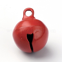 Pendentifs cloche en laiton peints à la cuisson&nbsp;KK-WH0044-35I