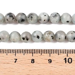 Натуральная нить из кунжутной яшмы / киви G-R345-6mm-36