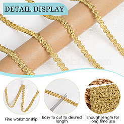 Волнистая лента из полиэстера с бахромой&nbsp;OCOR-WH20007-29A