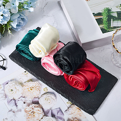 5шт. 5-х цветный съемный атласный женский шарф&nbsp;AJEW-CN0004-92A