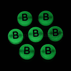 Светящиеся матовые акриловые бусины&nbsp;FACR-T008-02B